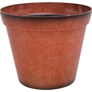 Landscapers Select PT-S035 Planter, 18 in Dia, 14 in H, Round, Resin, Terra Cotta, Terra Cotta Sells in Quantity of 6