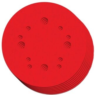 Diablo DCD050VFNH07G Sanding Disc, 5 in Dia, 80, 150, 220 Grit, Coarse, Very Fine, Ultra Fine, Ceramic Abrasive, 12-Hole