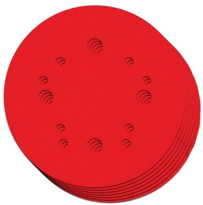 Diablo DCD050VFNH07G Sanding Disc, 5 in Dia, 80, 150, 220 Grit, Coarse, Very Fine, Ultra Fine, Ceramic Abrasive, 12-Hole