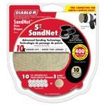 Diablo DND050400H10I Sanding Disc, 5 in Dia, 400 Grit, Super Fine, Aluminum Oxide Abrasive, Universal