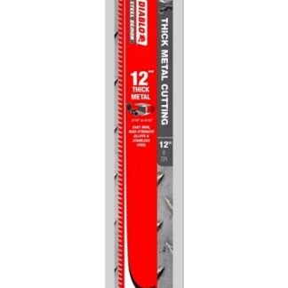 Diablo DS1208CF3C Reciprocating Saw Blade, 12 in L, 8 TPI, Carbide Cutting Edge