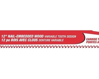 Diablo Demo Demon DS1206VCWC Reciprocating Saw Blade, 12 in L, 6 TPI, Carbide Cutting Edge