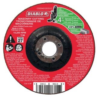 DISC CUT-OFF MSNRY 4X1/8X5/8IN Sells in Quantity of 10