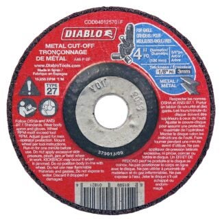 DISC CUT-OFF METAL 4X1/8X5/8IN Sells in Quantity of 10