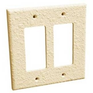 InvisiPlate OP-R-3 Switch Wallplate, 5 in L, 6-3/4 in W, 3 -Gang, Painted Orange Peel Texture