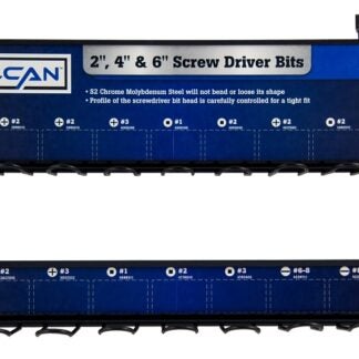 Vulcan 994970 Screwdriver Bit Rack, #1, #2, #3, #6-8, #8-10, #T25 Drive, Phillips, Slot, Square Recess Drive, Metal