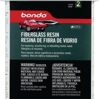 Bondo 401C Fiberglass Resin, 15 oz Can, Liquid, Pungent Organic