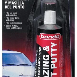 Bondo 907C Glazing and Spot Putty, Paste, 4.5 oz Tube