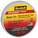 Scotch Super 33+ SUPER33-3/4X66 Electrical Tape, 66 in L, 3/4 in W, PVC Backing, Black