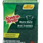 Scotch-Brite HD6-8CA Scrub Sponge, 4-1/2 in L, 2.7 in W, 0.6 in Thick, Green/Yellow