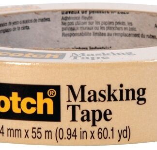 Scotch 2020-24U-F Masking Tape, 55 m L, 24 mm W, Tan