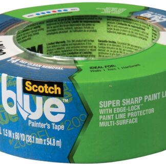 ScotchBlue 2093EL-36N Painter's Tape, 60 yd L, 1.41 in W, Smooth Crepe Paper Backing, Blue