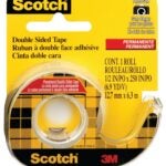 Scotch 136-NA Double-Sided Tape, 6.3 m L, 12.7 mm W