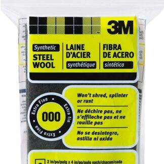 3M 10120NA Wool Pad, 4 in L, 2 in W, 000 Grit, Very Fine