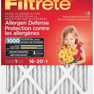 Filtrete 9800DC-6 Air Filter, 20 in L, 16 in W, 11 MERV, 1000 um MPR Sells in Quantity of 6