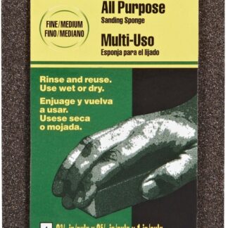 3M 908NA Sanding Sponge, 3-3/4 in L, 2-5/8 in W, 60, 100 Grit, Fine, Medium, Aluminum Oxide Abrasive