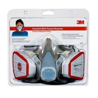 3M 65021HA1-C Valved Household Respirator, M Mask, Dual Cartridge, Multi-Color