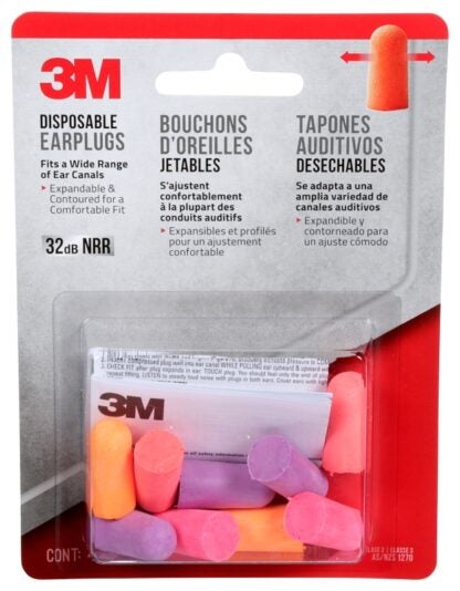 3M TEKK Protection 7000122741 Disposable Ear Plugs, 32 dB NRR, Foam Ear Plug, Assorted Ear Plug