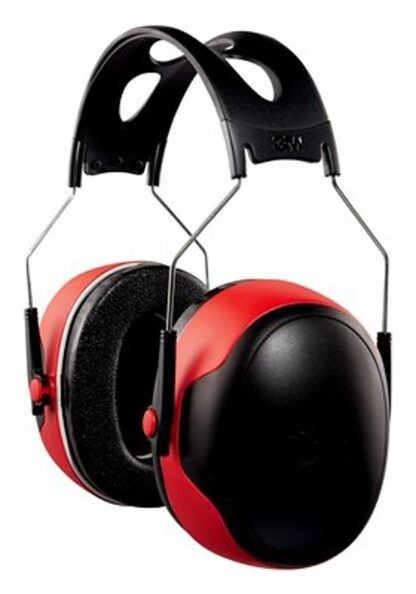 3M Pro Series 7100107419 Ear Muffs, 30 dB NRR, Black/Red