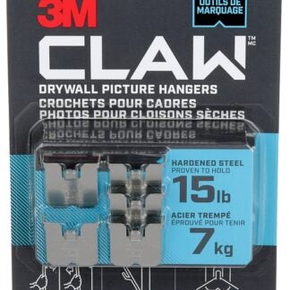 3M 3PH15M-5EF Picture Hanger, 15 lb, Steel, Drywall Mounting, 1/EA Sells in Quantity of 4