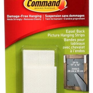 Command 17212-ES Medium Easel Picture Hanging Strip, Foam Backing, White, 5 lb Sells in Quantity of 6