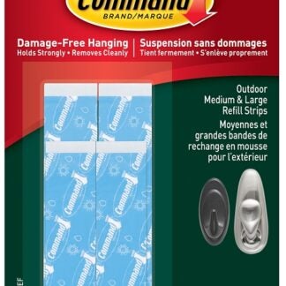 Command 17615AW-ES Refill Strip, 1/32 in Thick, White, 5 lb Sells in Quantity of 4