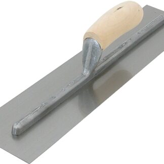 Marshalltown FT363 Finishing Trowel, 14 in L Blade, 4 in W Blade, Steel Blade, Curved Handle, Wood Handle