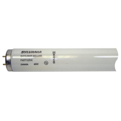 Sylvania 24348 Fluorescent Bulb, 40 W, T12 Lamp, Medium Bi-Pin Lamp Base, 2180 Lumens, 6500 K Color Temp