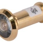 ProSource LR-002BB-PS Door Viewer, 200 deg Viewing, 1-3/8 to 1-3/4 in Thick Door, Solid Brass, Brass