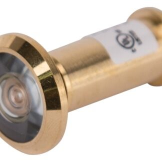 ProSource LR-002BB-PS Door Viewer, 200 deg Viewing, 1-3/8 to 1-3/4 in Thick Door, Solid Brass, Brass