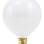 Sylvania 13664 Incandescent Lamp, 60 W, G16.5 Lamp, Candelabra E12 Lamp Base, 550 Lumens, 2850 K Color Temp Sells in Quantity of 6