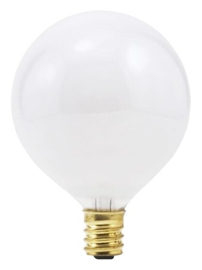 Sylvania 13664 Incandescent Lamp, 60 W, G16.5 Lamp, Candelabra E12 Lamp Base, 550 Lumens, 2850 K Color Temp Sells in Quantity of 6