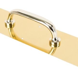 ProSource 32239BBB-PS Door Pull Plate, 3-1/2 in W, 15 in D, 1-5/8 in H, Aluminum, Brass