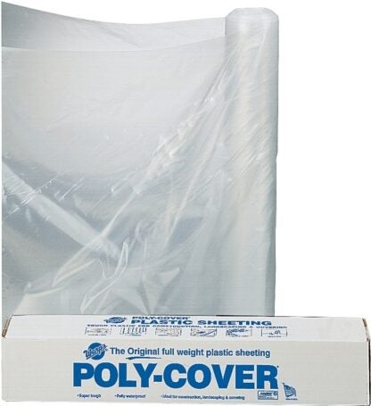 Orgill Poly 6X20-C Poly Film, 100 ft L, 20 ft W, Clear