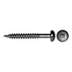 Reliable PKWZ1058VP Screw, #10-13 Thread, 5/8 in L, Full, Twin Lead Thread, Pan Head, Square Drive, Regular Point, Steel