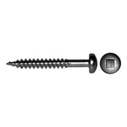 Reliable PKWZ1058VP Screw, #10-13 Thread, 5/8 in L, Full, Twin Lead Thread, Pan Head, Square Drive, Regular Point, Steel