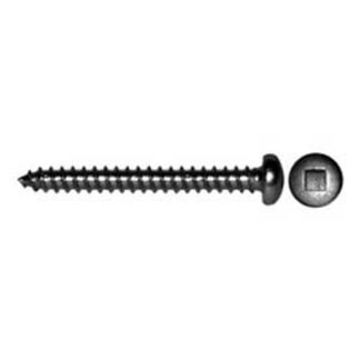 Reliable PKAZ61MR Screw, #6-18 Thread, 1.097 in L, Full Thread, Pan Head, Square Drive, Type A Point, Steel, Zinc Sells in Quantity of 5