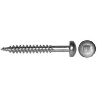 Reliable PKWSB81MR Screw, #8 Thread, 1 in L, Coarse Thread, Pan Head, Square Drive, Regular Point, Brass, Brass Sells in Quantity of 5