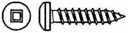 Reliable PKWZ8214MR Screw, #8-15 Thread, 2-1/4 in L, Partial, Twin Lead Thread, Pan Head, Square Drive, Regular Point Sells in Quantity of 5