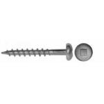 Reliable PKCSS61C1 Deck Screw, #6-12 Thread, 1-1/4 in L, Coarse Thread, Pan Head, Square Drive, Regular Point, 100 BX