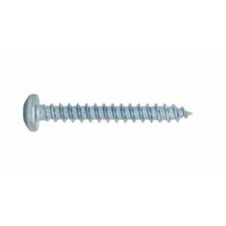 Reliable PKAZ412VP Screw, #4-24 Thread, 1/2 in L, Pan Head, Square Drive, Self-Tapping, Type A Point, Steel, Zinc