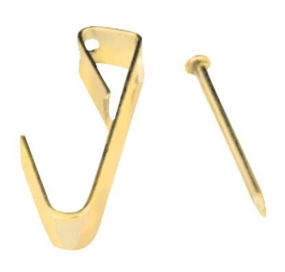 Reliable PHN100MR Picture Hook, 100 lb, Brass, Zinc Sells in Quantity of 5