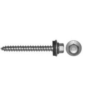 Reliable RSZ Series RSZ92BLKJ Screw with Washer, #9-15 Thread, 2 in L, Full Thread, Hex Drive, Type A Point, Steel, 400/BX