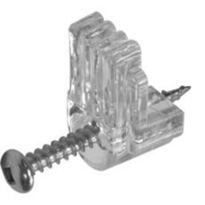 Reliable PMC18MR Mirror Clip, Plastic, Clear, 8/PK Sells in Quantity of 5