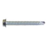 Reliable HTZ102VP Screw, #10-16 Thread, 2 in L, Full Thread, Washer Head, Hex Drive, Self-Drilling, Self-Tapping Point