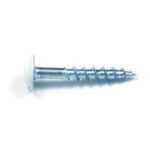 Reliable PWKCW8118VP Screw, #8 Thread, 1-1/8 in L, Coarse, Partial Thread, Pan Washer Head, Square Drive, Regular Point, 100/BX