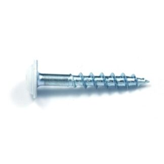 Reliable PWKCW8118VP Screw, #8 Thread, 1-1/8 in L, Coarse, Partial Thread, Pan Washer Head, Square Drive, Regular Point, 100/BX