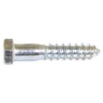 Reliable HLZ1210B Lag Bolt, 1/2-6 Thread, 10 in OAL, A Grade, Steel, Zinc