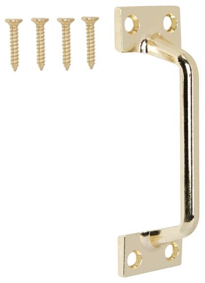 ProSource 20902BBB-PS Sash Lift, 3-7/8 in L Handle, Die-Cast Zinc, Polished Brass