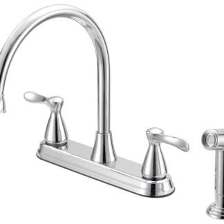 Boston Harbor F8210001CP Kitchen Faucet, 1.8 gpm, 4-Faucet Hole, Metal/Plastic, Chrome Plated, Deck Mounting